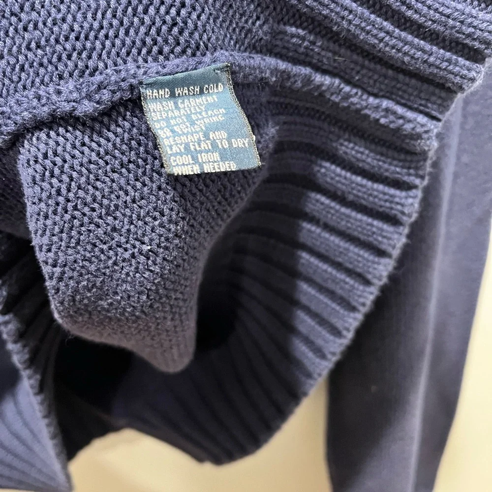 Vintage‎ Polo Ralph Lauren knit sweater Mens Large Navy Blue. Size XL